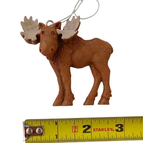 Maine Souvenir Moose Ornament Bar Harbor Resin Elk Christmas Cabincore Rustic. - Picture 3 of 15